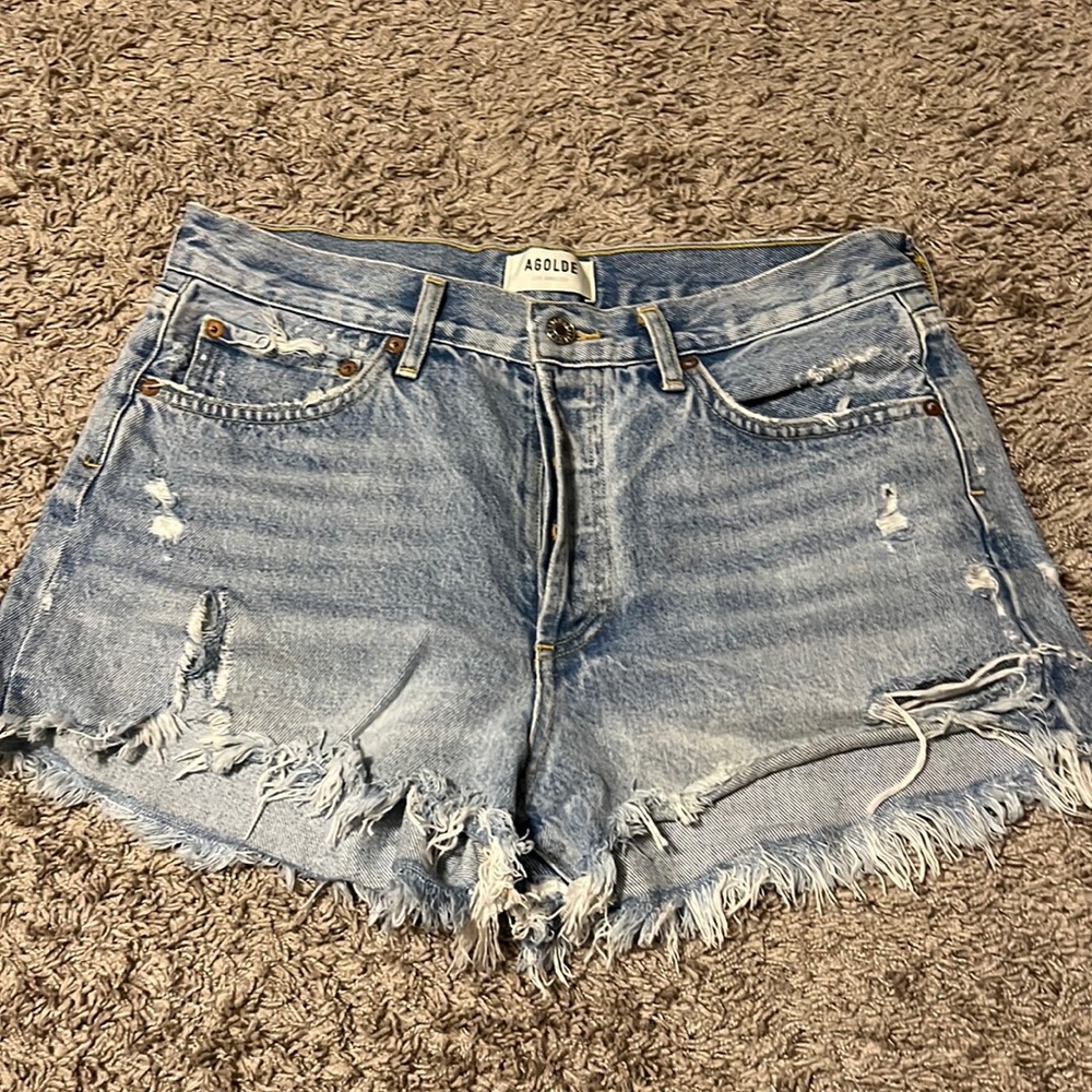 Agolde Parker Distressed Shorts